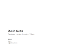 Tablet Screenshot of dustincurtis.com